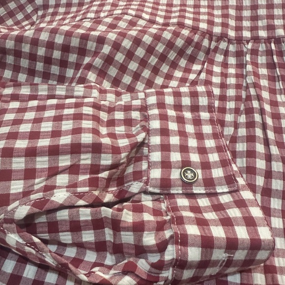 Kut from the Kloth Feena Textured Button Down Womens Shirt Size Medium NWOT - Picture 10 of 12